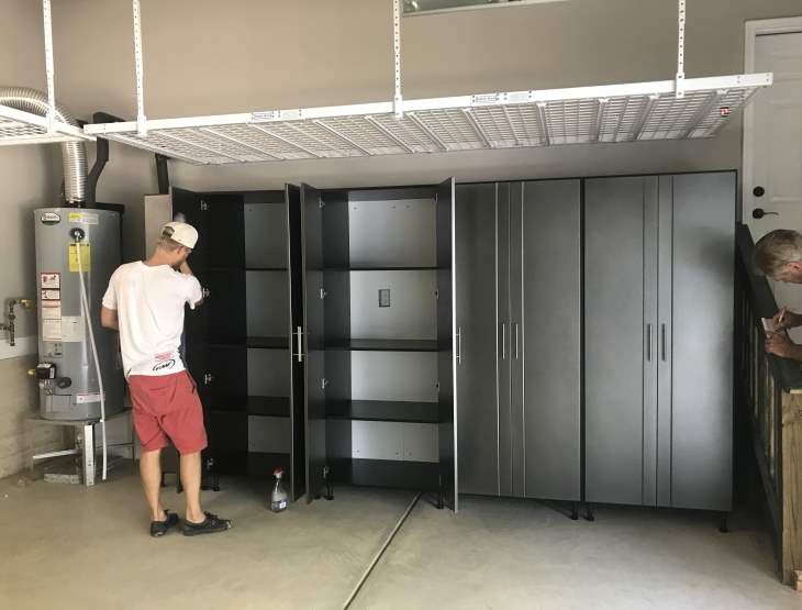 Overhead Garage Storage Racks and Cabinets